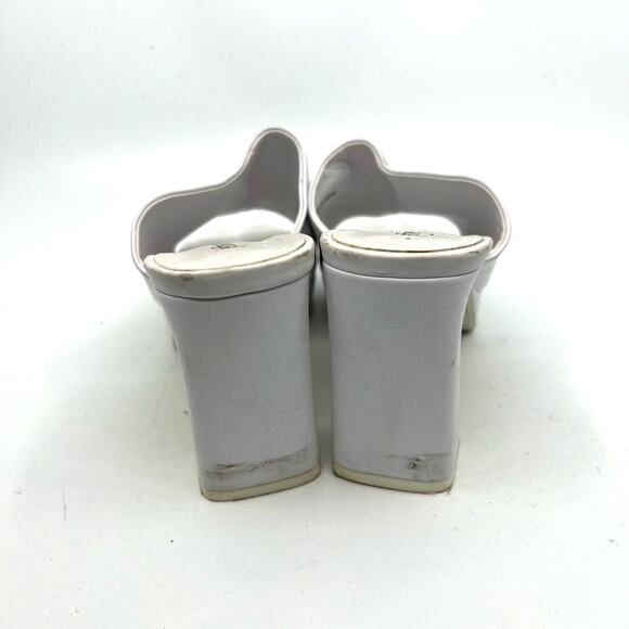 JEFFREY CAMPBELL Caviar White Leather Platform Sandal Women's 7 US - Picture 6 of 10